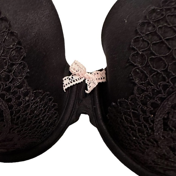 Victoria's Secret Bra Lightly Lined Lace-Cup Demi Bra, Black, 36C - Picture 3 of 9